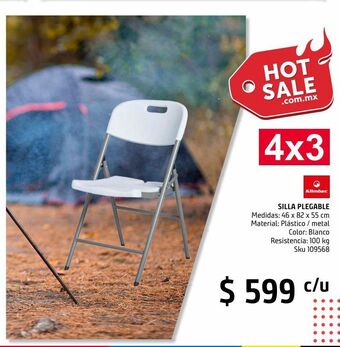 Silla plegable blanca
