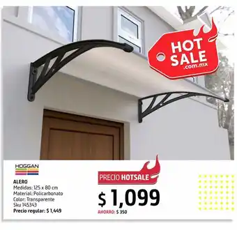Sodimac Homecenter Alero policarbonato 125x80 oferta