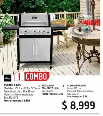 Parrilla gas 3q 1ban-1qlat
