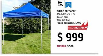 Sodimac Homecenter Toldo plegable 2x3 m oferta