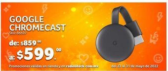 Google chromecast video 3ra generación