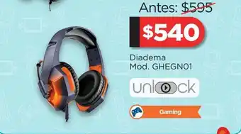 Chedraui Diadema gaming unlock oferta