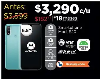 Chedraui Smartphones motorola e20 oferta