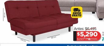 Chedraui Sofá cama bimobel milan rojo oferta