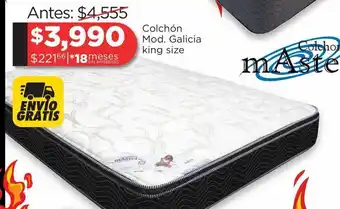 Chedraui Colchón master galicia king size oferta