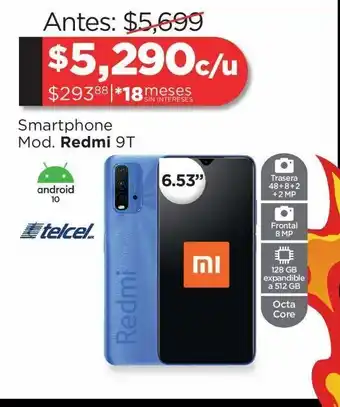 Chedraui Smartphones redmi 9t oferta