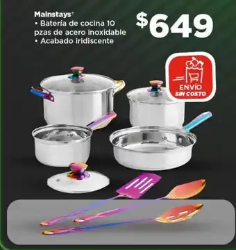 Bodega Aurrerá Batería de cocina mainstays oferta
