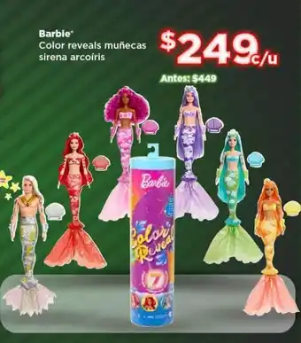 Bodega Aurrerá Color reveals muñecas barbie oferta