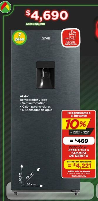 Bodega Aurrerá Refrigerador atvio oferta