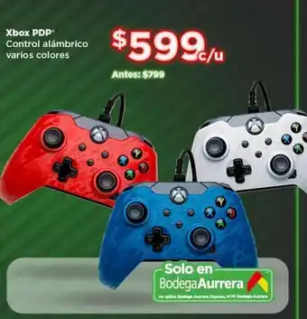 Control alámbrico xbox