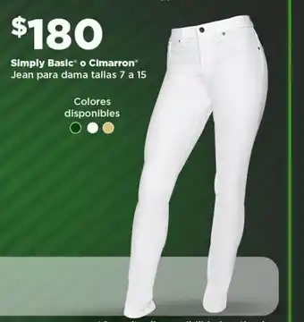 Bodega Aurrerá Jeans mujer simply basic o cimarron oferta