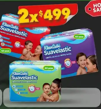Bodega Aurrerá Pañales suavelastic x 2 un oferta