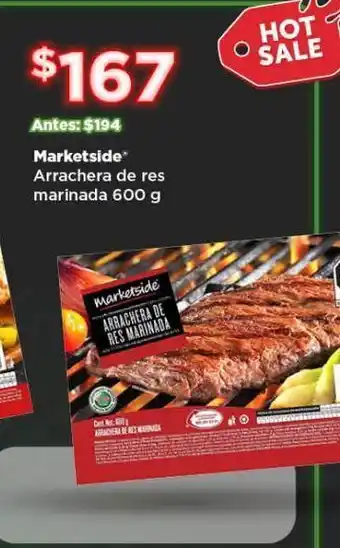 Arrachera de res marketside 600g