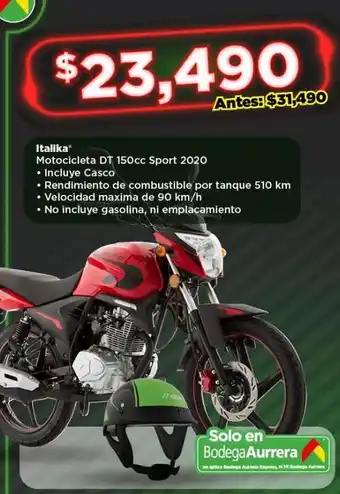 Bodega Aurrerá Motocicleta italika dt 150cc sport 2020 oferta