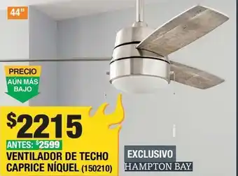 The Home Depot Ventilador de techo caprice 44 pulgadas con luz led oferta