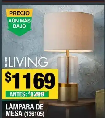 The Home Depot Lámpara de mesa de 1 luz de 100 watts oferta