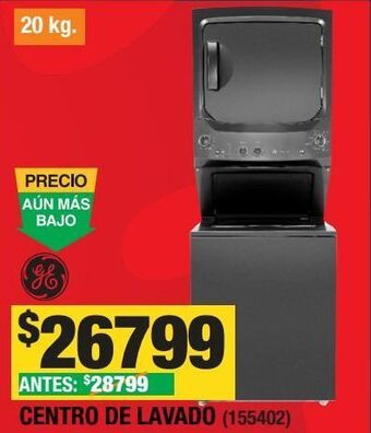 Centro de lavado ge aqua saver green 20 kg diamond gas lp con sanitizado