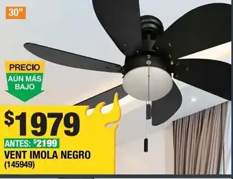 The Home Depot Ventilador de techo imola alato de 30 pulgadas oferta