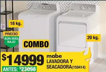 The Home Depot Lavadora y secadora mabe 18kg oferta
