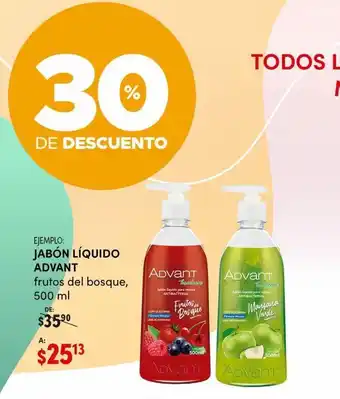 Woolworth Jabón líquido advant 500ml oferta