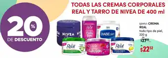 Crema corporal real y tarro de nivea 400ml