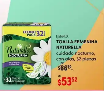 Toallas femeninas naturella 32pzas