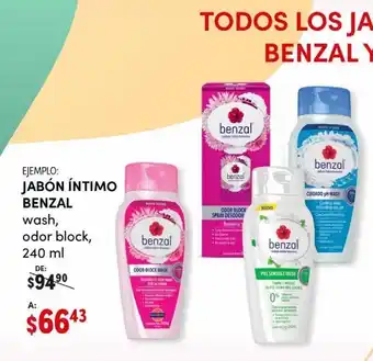Jabón íntimo benzal 240ml