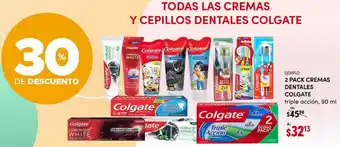 Woolworth 2 pack crema dental colgate 90ml oferta