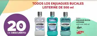 Enjuague bucal listerine 500ml