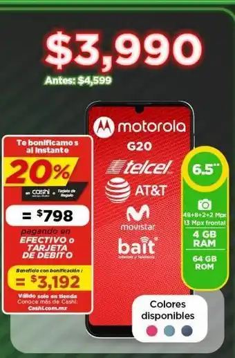 Bodega Aurrerá Celulares motorola g20 oferta
