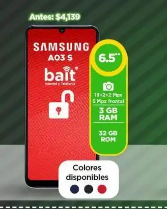 Bodega Aurrerá Celulares samsung a03 s oferta