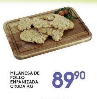 Milanesa de pollo empanizada cruda kg