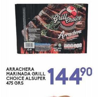 Alsuper Arrachera marinada grill choice alsuper 475g oferta