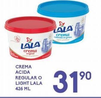 Alsuper Crema acida regular o light lala 426ml oferta
