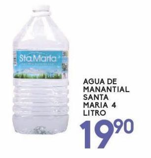 Alsuper Agua de manantial santa maria 4l oferta