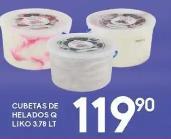Alsuper Cubetas de helados qliko 3,78kg oferta