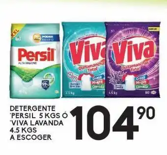 Alsuper Detergente persil 5kg o viva lavanda 4,5 kg, oferta