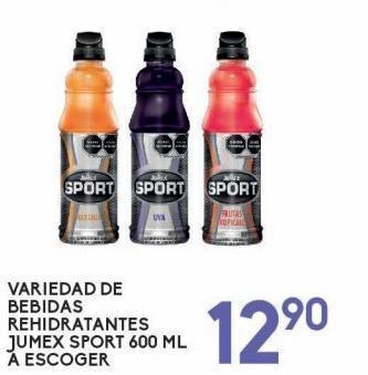 Alsuper Variedad de bebidas rehidratantes jumex sport 600ml a escoger oferta