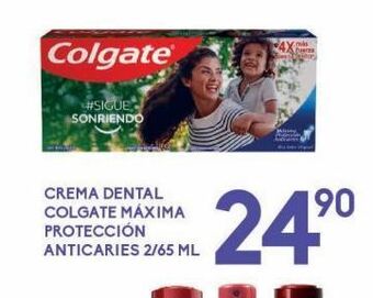 Crema dental colgate máxima protección anticaries 2/65ml