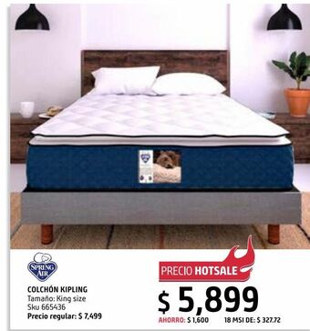 Sodimac Homecenter Colchon king kipling oferta