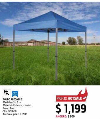 Sodimac Homecenter Toldo plegable 3x3 m. oferta