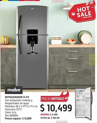 Refrigerador mabe 14 pies