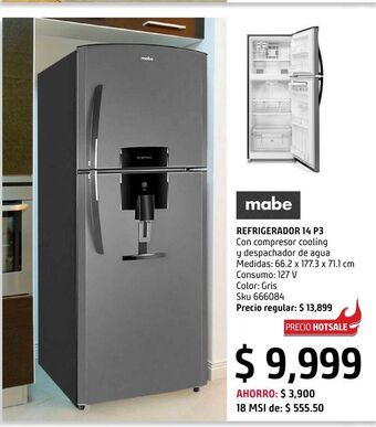 Sodimac Homecenter Refrigerador mabe 14 pies rme360fgmre0 oferta