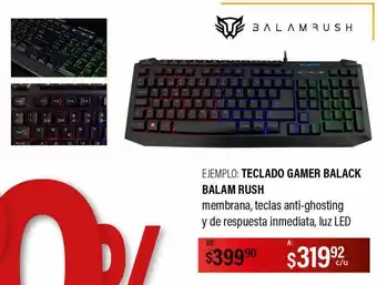 Teclado gamer balack balam rush