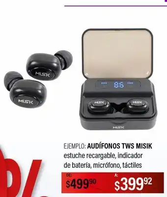 Audífonos tws misik