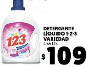 Merco Detergente Líquido 1-2-3 Variedad 4,65lts oferta