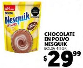 Merco Chocolate en Polvo Nesquik Bolsa 411gr oferta