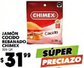 Merco Jamón Cocido Rebanado Chimex 396gr oferta