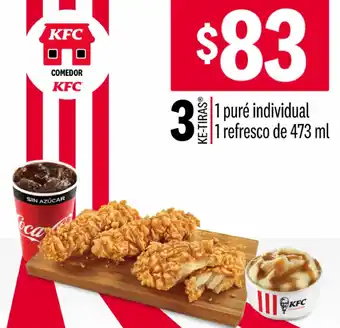 KFC 1 Puré Individual 1 Refresco de 473ml oferta