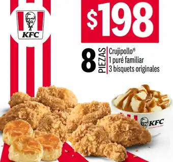 KFC Crujipollo 1 Puré Familiar 3 Bísquets Originales 8 Piezas oferta